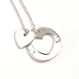 TIFFANY&Co. Necklace stencil heart Silver925 Silver Women Second hand