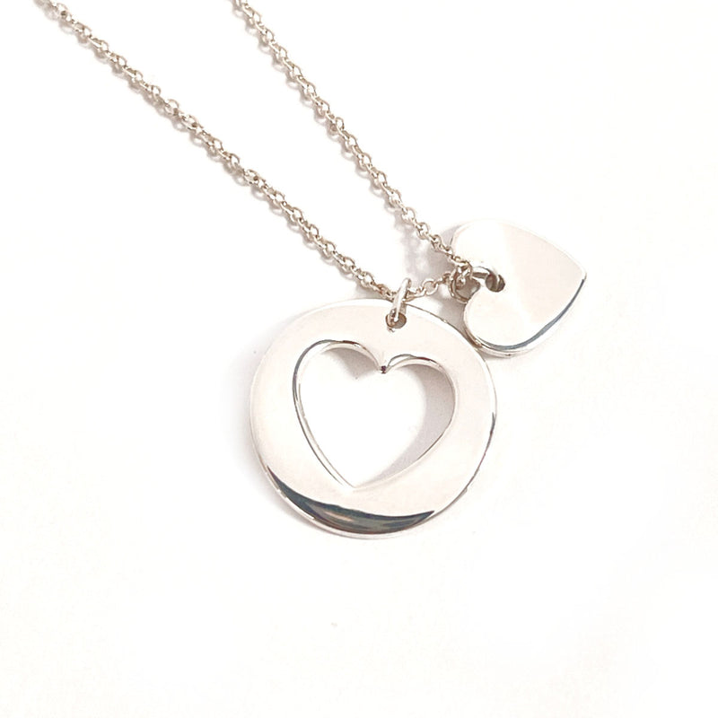 TIFFANY&Co. Necklace stencil heart Silver925 Silver Women Second hand