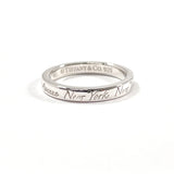 TIFFANY&Co. Ring Notes Narrow New York Silver925 #US 4 3/4 Silver Women Second hand