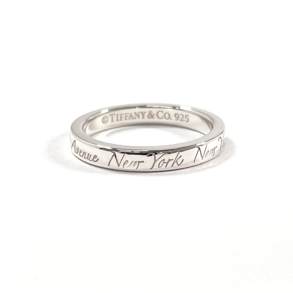TIFFANY&Co. Ring Notes Narrow New York Silver925 #US 4 3/4 Silver Women Second hand