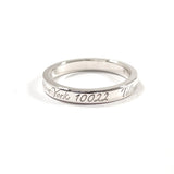 TIFFANY&Co. Ring Notes Narrow New York Silver925 #US 4 3/4 Silver Women Second hand