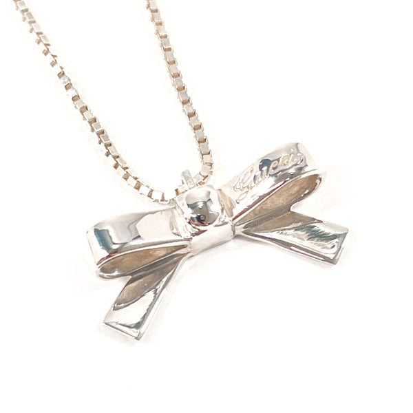 GUCCI Necklace ribbon Silver925 Silver Women Second hand