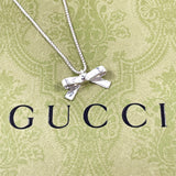 GUCCI Necklace ribbon Silver925 Silver Women Second hand