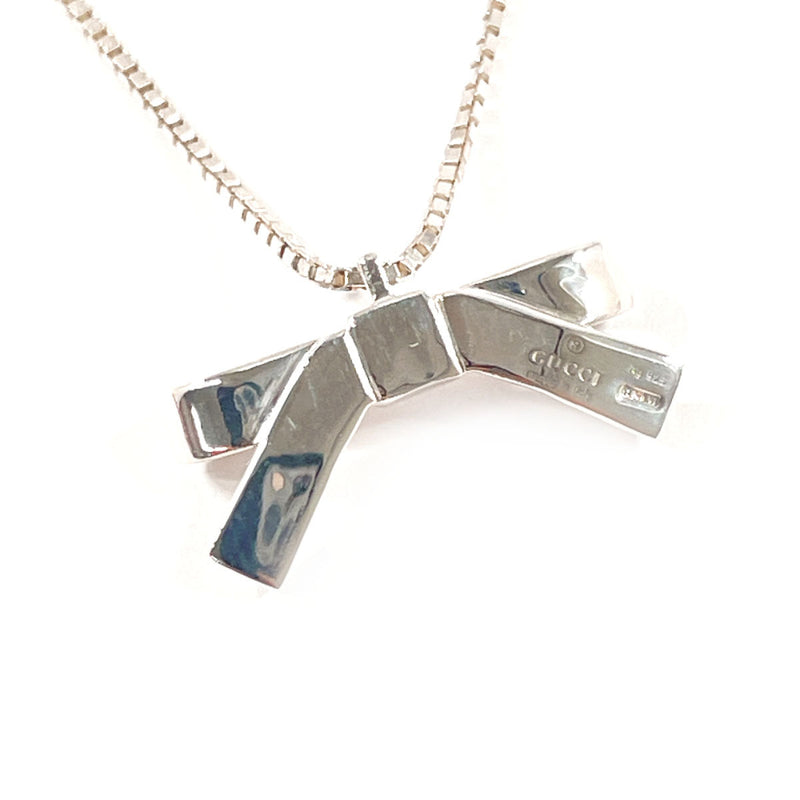 GUCCI Necklace ribbon Silver925 Silver Women Second hand