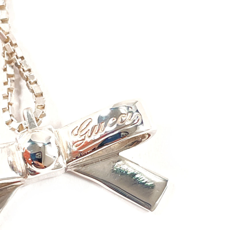 GUCCI Necklace ribbon Silver925 Silver Women Second hand