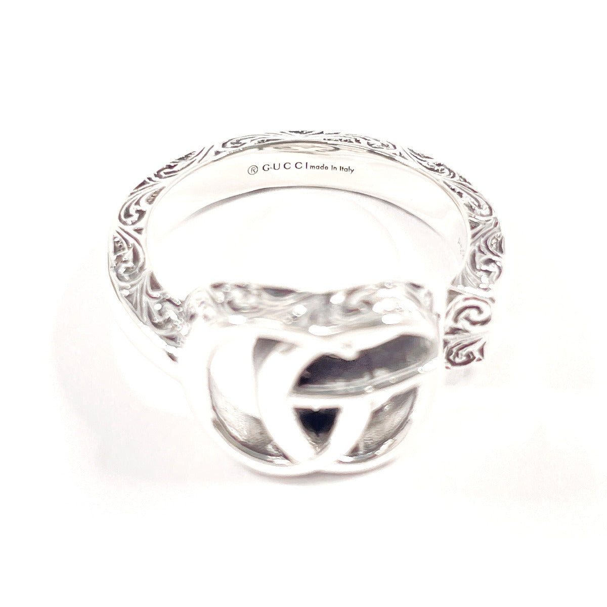 GUCCI Ring 627760 J8400 0701 Double G key motif ring
