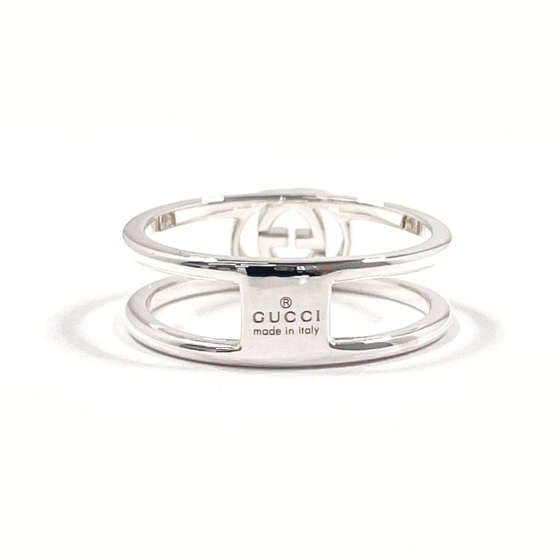 GUCCI Ring Interlocking G slim open band Silver925 #US 5 1/2 Silver Women Second hand