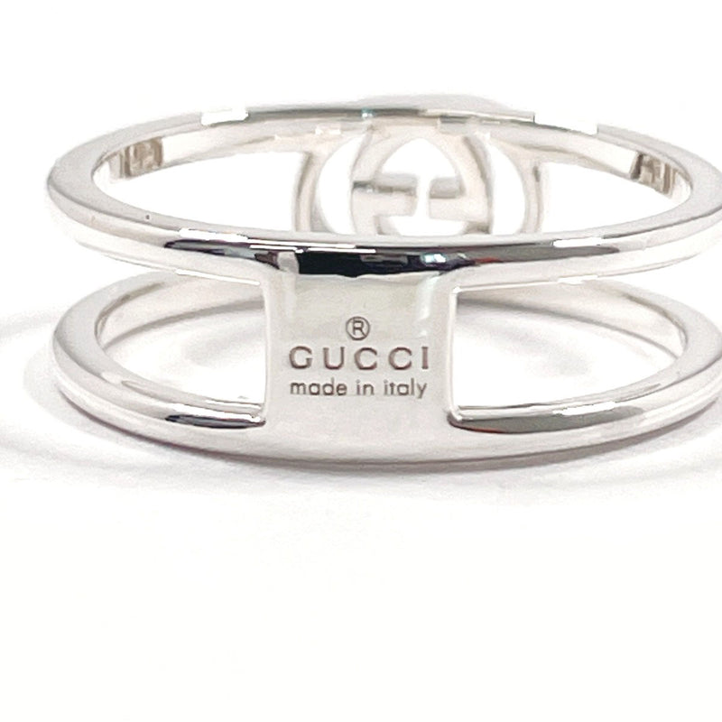 GUCCI Ring Interlocking G slim open band Silver925 #US 5 1/2 Silver Women Second hand