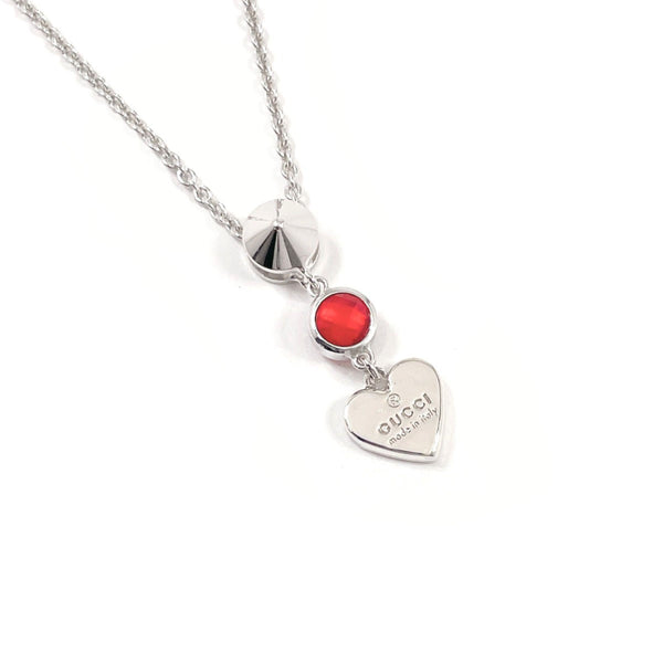 GUCCI Necklace Trademark Heart Silver925/Stone Silver Women Second hand