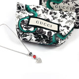 GUCCI Necklace Trademark Heart Silver925/Stone Silver Women Second hand