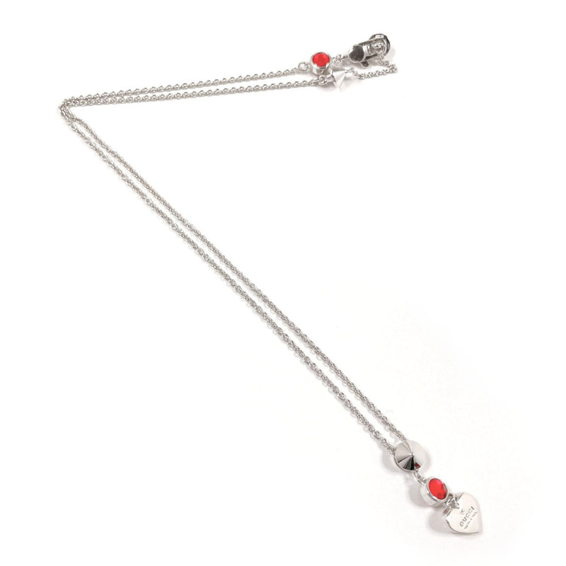 GUCCI Necklace Trademark Heart Silver925/Stone Silver Women Second hand