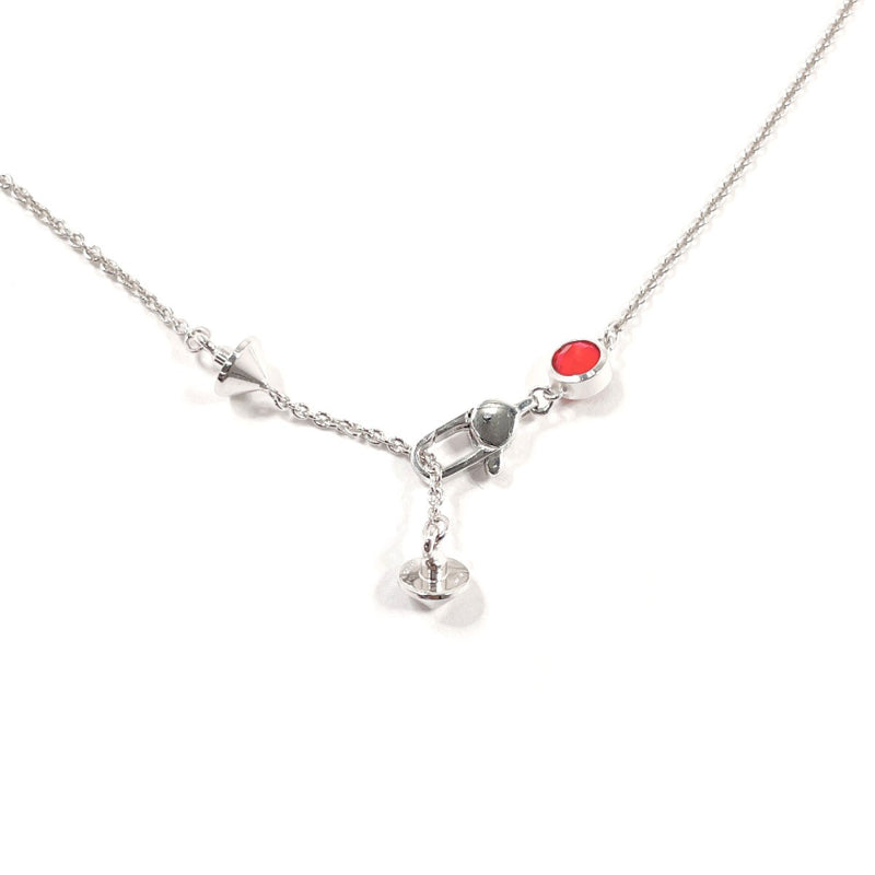 GUCCI Necklace Trademark Heart Silver925/Stone Silver Women Second hand