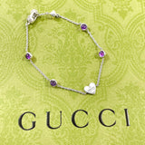 GUCCI bracelet Trademark Heart Silver925/amethyst Silver Silver Women Second hand