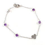 GUCCI bracelet Trademark Heart Silver925/amethyst Silver Silver Women Second hand