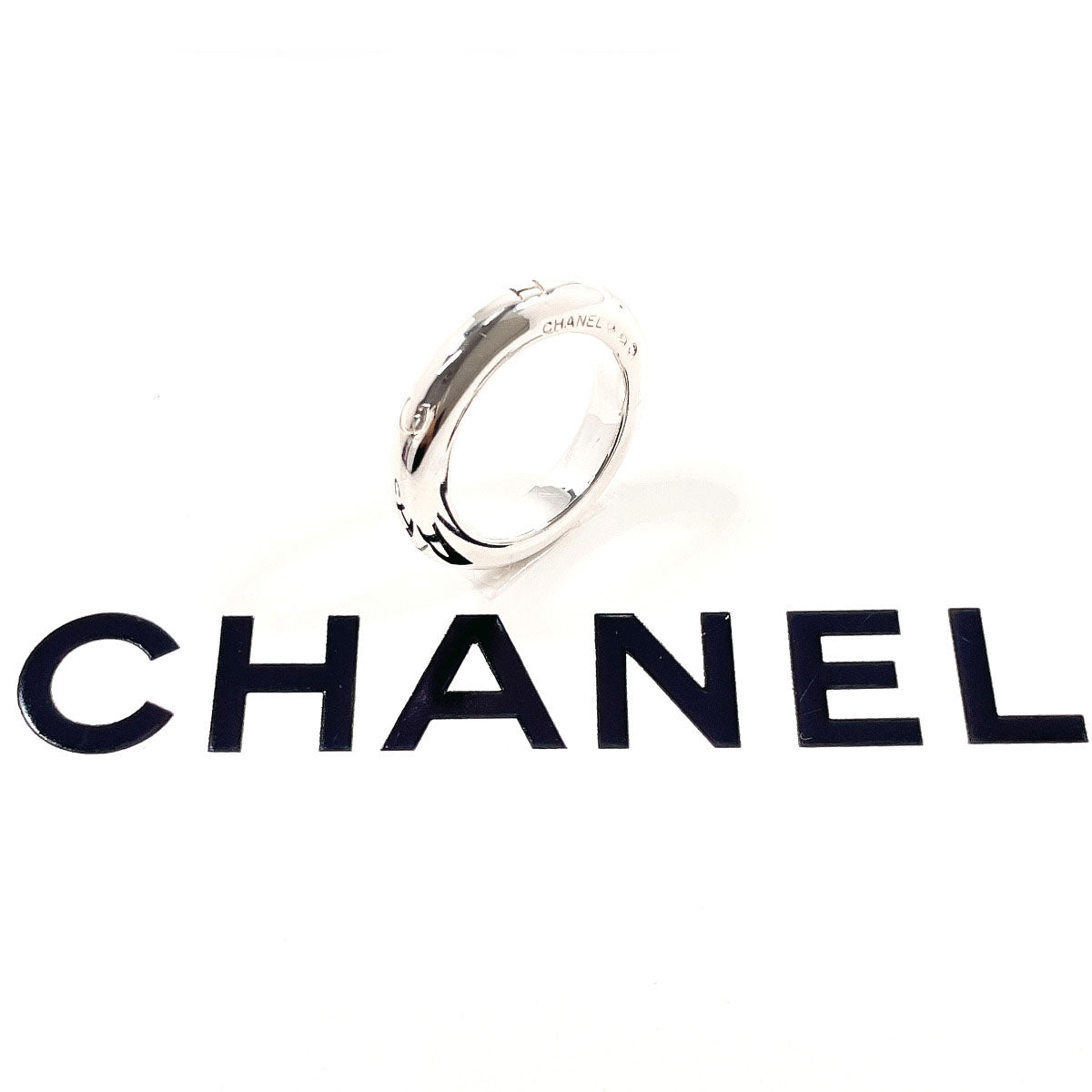 CHANEL Ring logo vintage Silver925 #US 6 1/4 Silver Women Second
