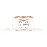 GUCCI Ring G logo wide ring Silver925 #US 5 1/4 Silver Women Second hand