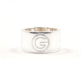 GUCCI Ring G logo wide ring Silver925 #US 5 1/4 Silver Women Second hand