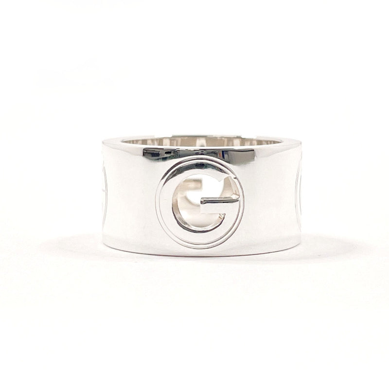 GUCCI Ring G logo wide ring Silver925 #US 5 1/4 Silver Women Second hand