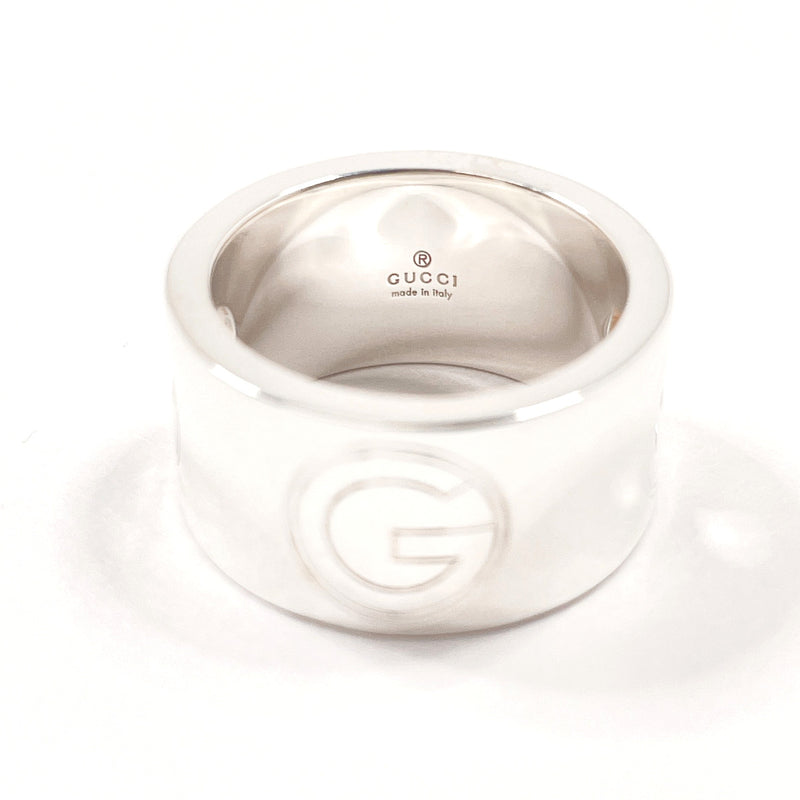 GUCCI Ring G logo wide ring Silver925 #US 5 1/4 Silver Women Second hand