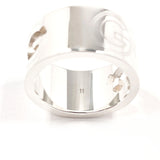 GUCCI Ring G logo wide ring Silver925 #US 5 1/4 Silver Women Second hand