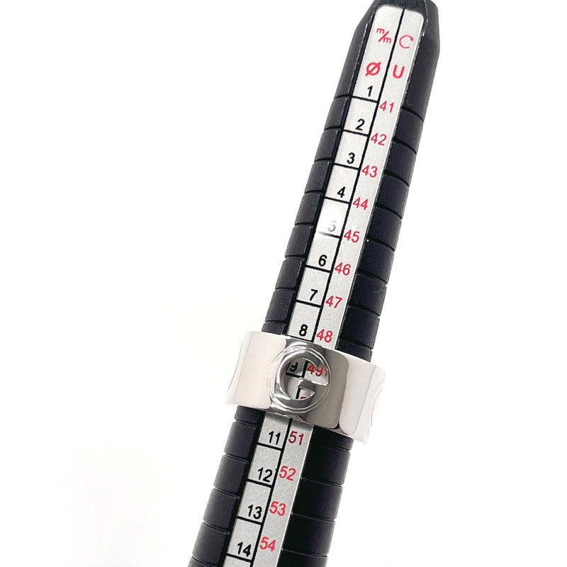 GUCCI Ring G logo wide ring Silver925 #US 5 1/4 Silver Women Second hand