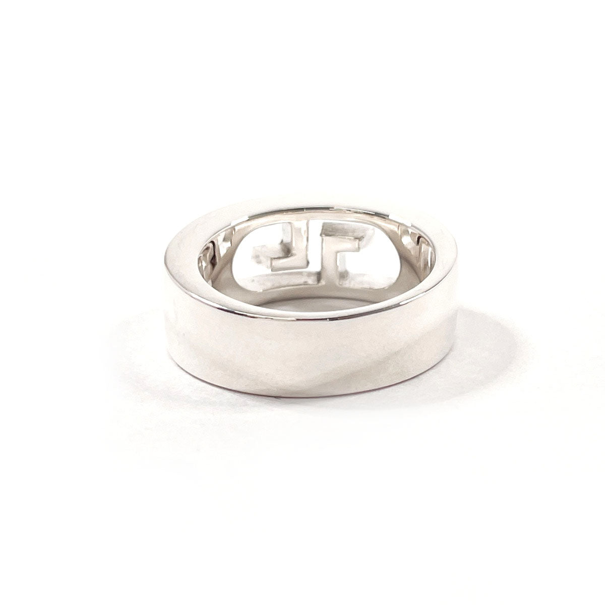 GUCCI Ring Double G logo Silver925 #US 6 Silver unisex