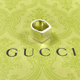 GUCCI Ring Square Signet Sterling Silver 925 US Size 5.75 unisex Accessory