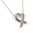 TIFFANY&Co. Necklace Rubbing Heart 1P Diamond Paloma Picasso Silver925/diamond Silver Women Second hand