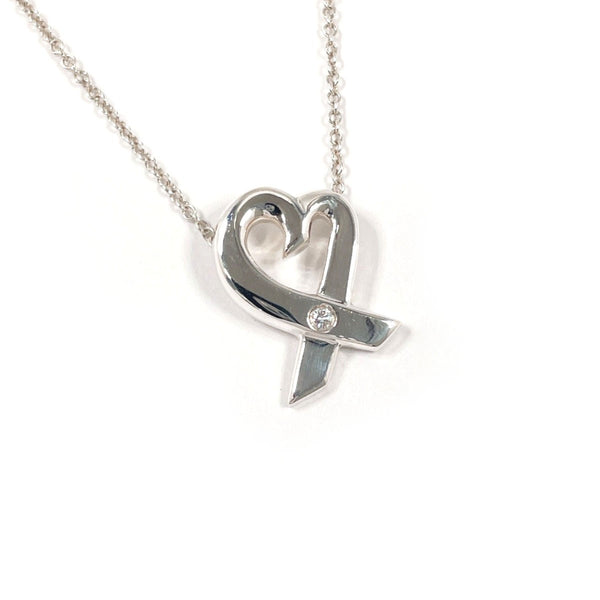 TIFFANY&Co. Necklace Rubbing Heart 1P Diamond Paloma Picasso Silver925/diamond Silver Women Second hand