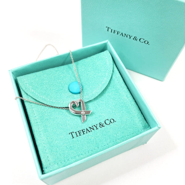 TIFFANY&Co. Necklace Rubbing Heart 1P Diamond Paloma Picasso Silver925/diamond Silver Women Second hand