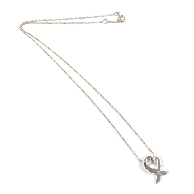 TIFFANY&Co. Necklace Rubbing Heart 1P Diamond Paloma Picasso Silver925/diamond Silver Women Second hand