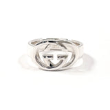 GUCCI Ring Interlocking G Silver925 #US 7 1/4 Silver mens Second hand