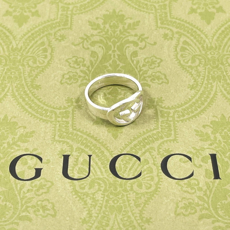 GUCCI Ring Interlocking G Silver925 #US 7 1/4 Silver mens Second hand
