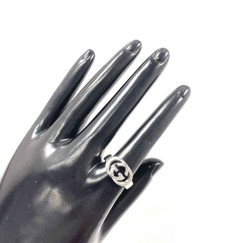 GUCCI Ring Interlocking G Silver925 #US 7 1/4 Silver mens Second hand