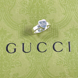 GUCCI Ring Trademark Heart Silver925 #US 6 1/2 Silver Women Second hand