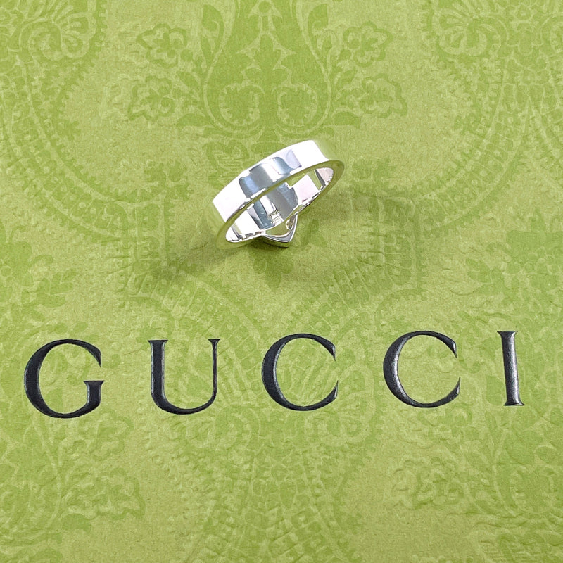 GUCCI Ring Trademark Heart Silver925 #US 6 1/2 Silver Women Second hand