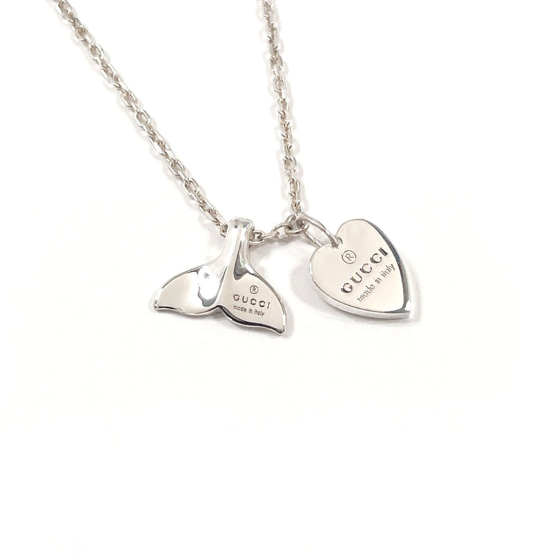 GUCCI Necklace Heart whale tail Silver925 Silver Women Second hand