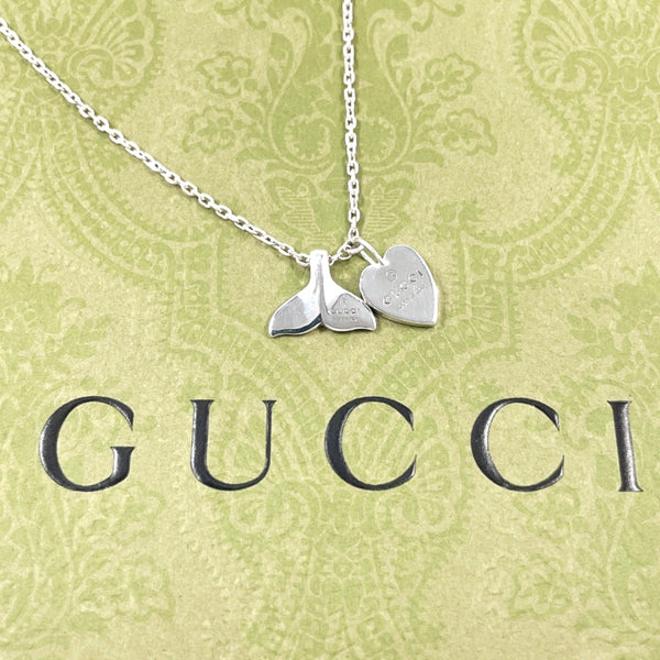 GUCCI Necklace Heart whale tail Silver925 Silver Women Second hand