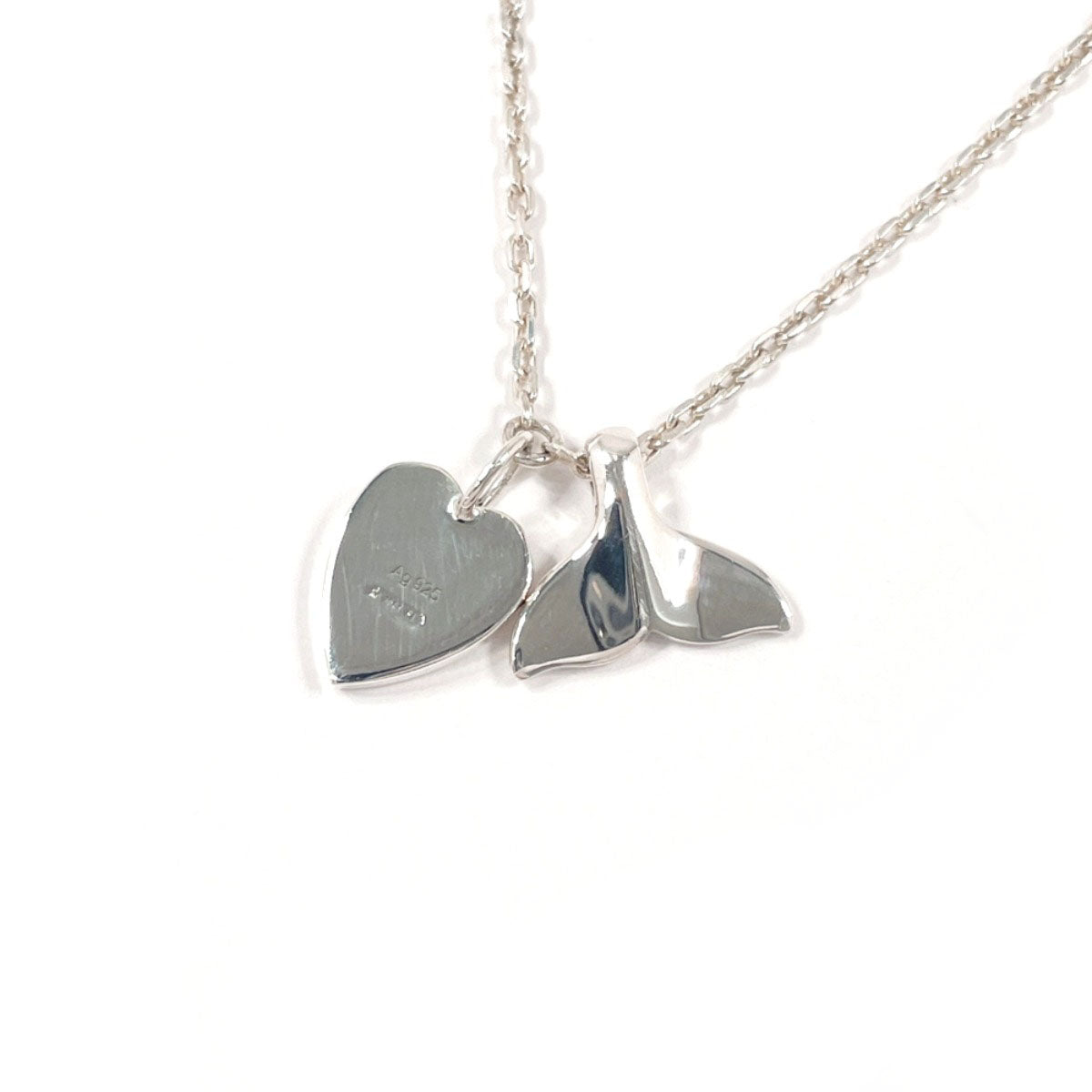 GUCCI Necklace Heart whale tail Silver925 Silver Women Second hand