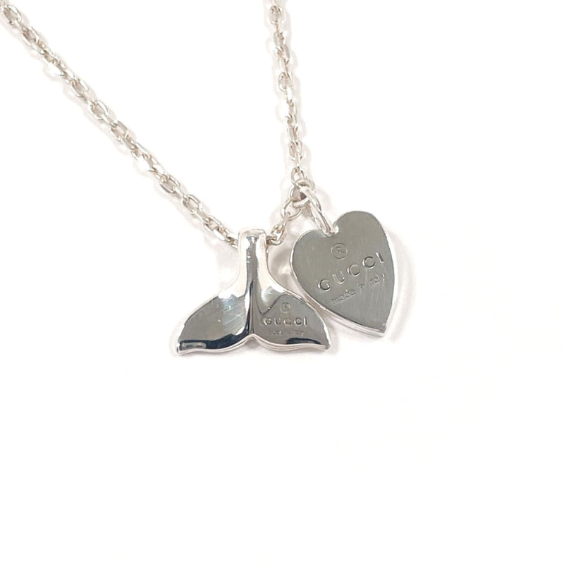 GUCCI Necklace Heart whale tail Silver925 Silver Women Second hand