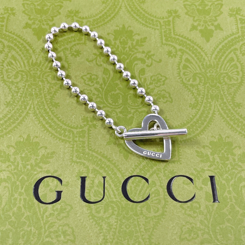 GUCCI bracelet Ball Chain Heart Silver925 Silver Women Second hand