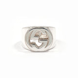 GUCCI Ring Interlocking G Silver925 #US 7 Silver mens Second hand