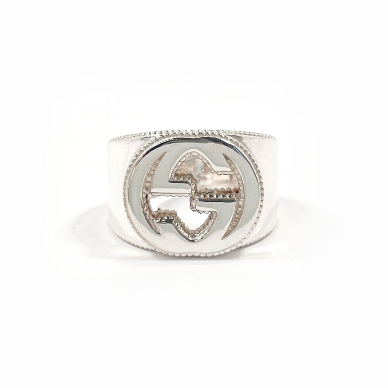 GUCCI Ring Interlocking G Silver925 #US 7 Silver mens Second hand