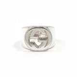 GUCCI Ring Interlocking G Silver925 #US 7 Silver mens Second hand