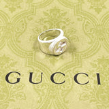 GUCCI Ring Interlocking G Silver925 #US 7 Silver mens Second hand