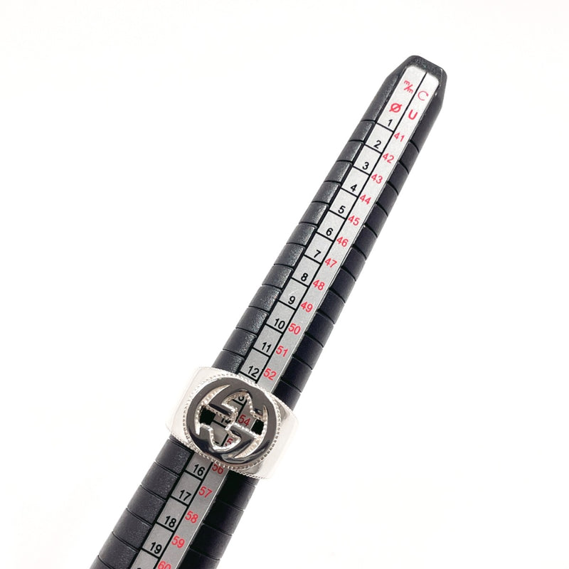 GUCCI Ring Interlocking G Silver925 #US 7 Silver mens Second hand