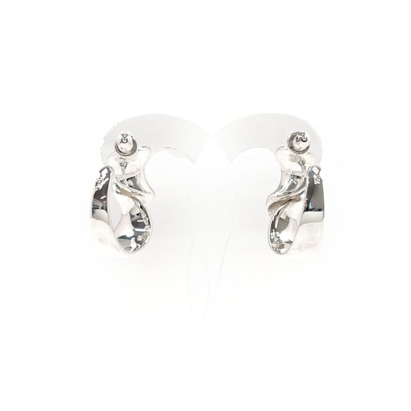 CHANEL earring Twisted hoop vintage Silver925 Silver Women Second hand