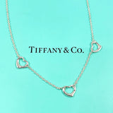 TIFFANY&Co. Necklace Triple Open Heart 3P Elsa Peretti Silver925 Silver Women Second hand