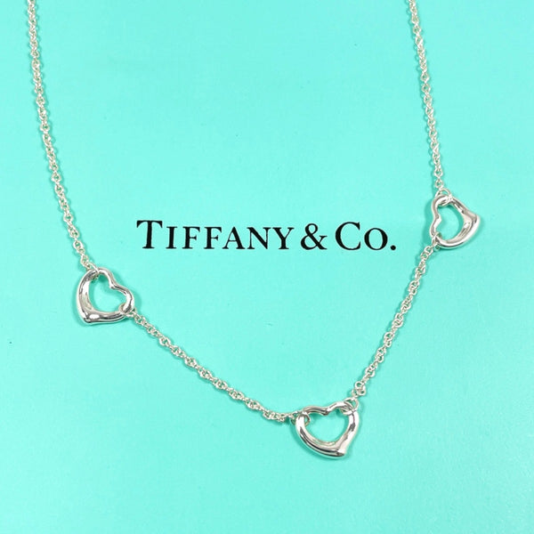 TIFFANY&Co. Necklace Triple Open Heart 3P Elsa Peretti Silver925 Silver Women Second hand