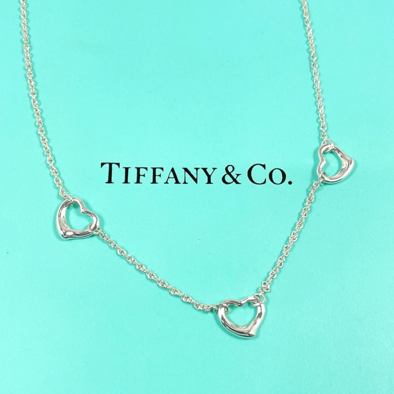 TIFFANY&Co. Necklace Triple Open Heart 3P Elsa Peretti Silver925 Silver Women Second hand